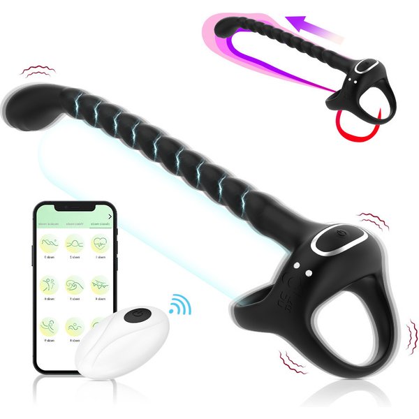 Cross-Border Model Johnson Second Generation APP Remote Control Vibrating Locking Semen Ring Male And Female Resonance