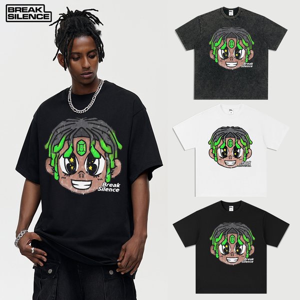 Men's Clothing Original Hand Painted Graffiti Trendy Brand Heavy Cotton Short Sleeved T Shirt-image