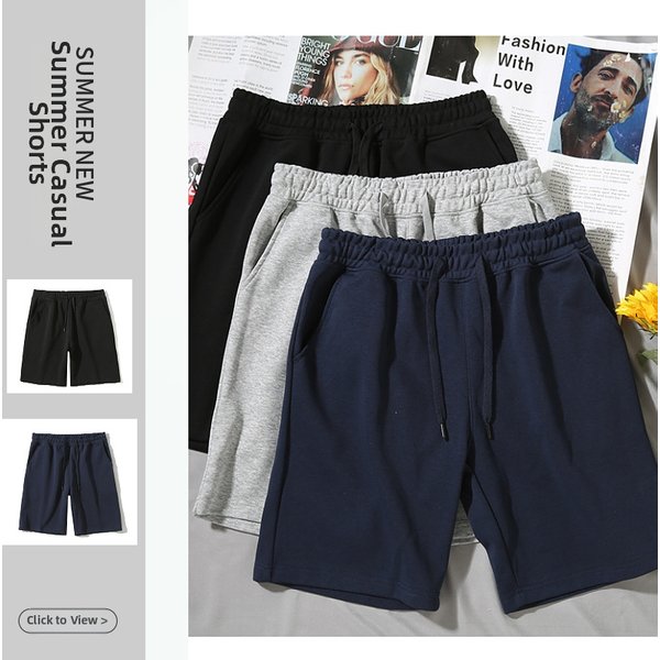 Men's Summer Sports Shorts - Comfortable Loose Fit Casual Cotton Shorts For Men, Breathable & Stylish Solid Color Straight Leg Shorts