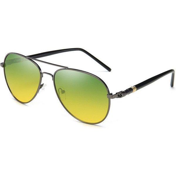 Men: Light Sensitive Color Changing Polarized Sunglasses Drivers, Day And Night Dual Use Glasses For Driving-image