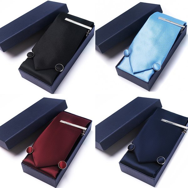 2023 Autumn New Five-Piece Tie Set Solid Color Guangzhou