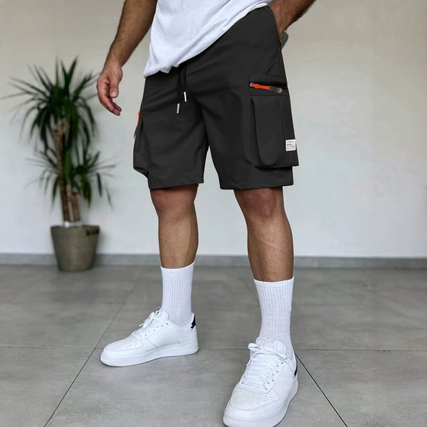 Men's Clothing Summer Men's Cargo Shorts Loose Fit Casual Quick Drying 5 Point Straight Leg Sports For Formal & Casual-image