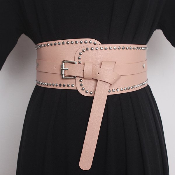 Wide Belt For Women, Dress, Shirt, Waist Decoration, Purple Pink Summer Belt, Fashionable And Versatile-image