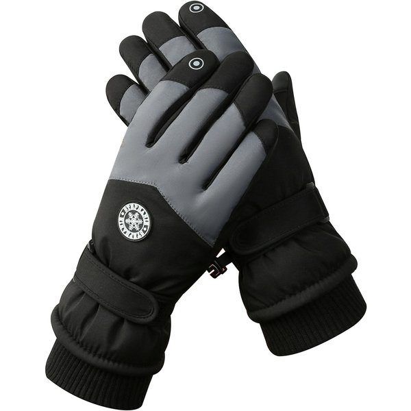 Ski gloves men's autumn and winter outdoor cycling anti-cold anti-splashing anti-slip plus velvet thickened touch screen warm gloves for women