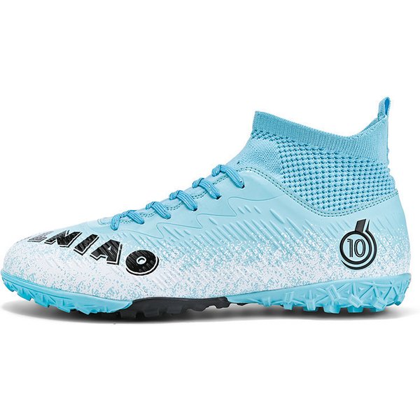 Football shoes Men's high top broken spike grass game spike kids student training sneakers
