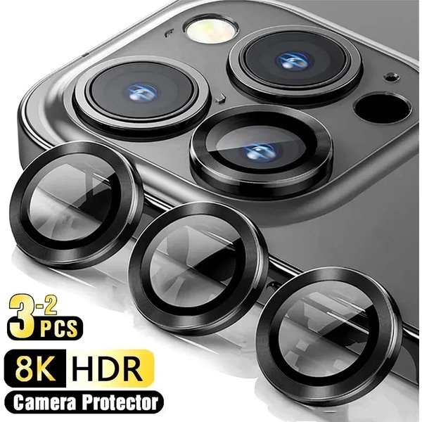 Pro Max 13 Mini Metal Ring Protector Glass For iPhone 14 15 Plus Camera Lens