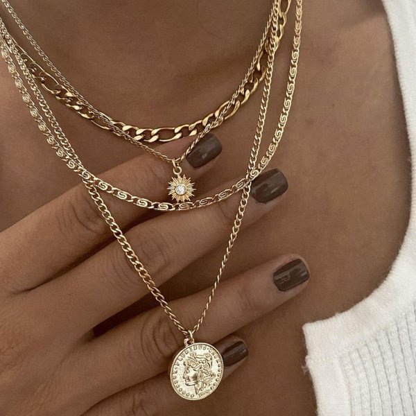 Long Necklace Jewelry Accessories For Women, High-End Pendant, New Style Niche Collarbone Chain-image