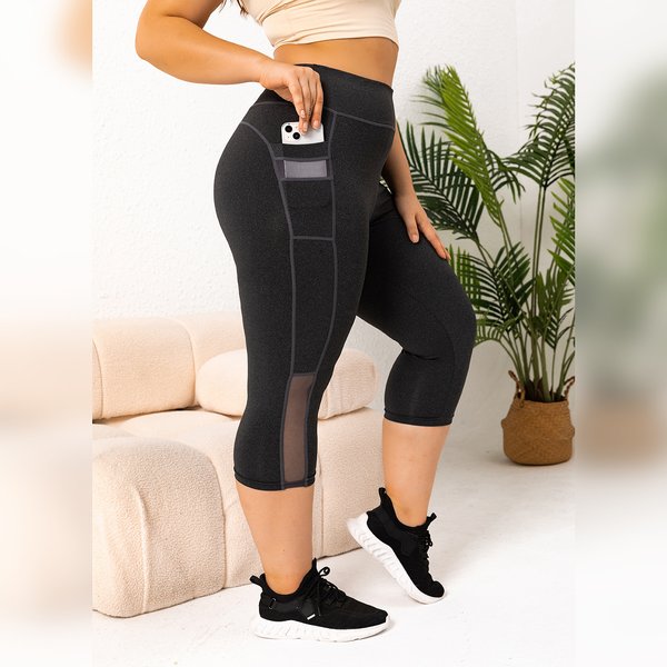 Pocket Large Size Yoga Pants Women's Buttocks Breathable Yoga Clothes Tight Shaping High Waist Sports Bottoming Fitness Pants