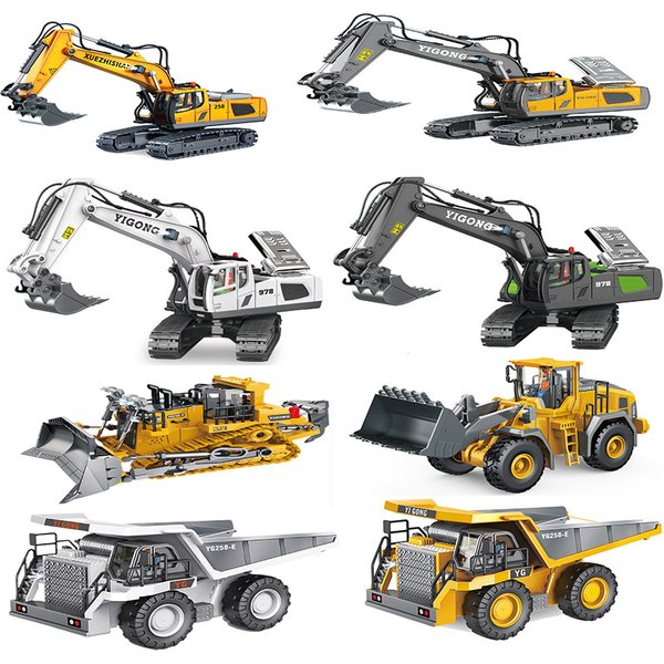 11 large remote control excavator alloy dodging dump truck wireless electric engineering toys