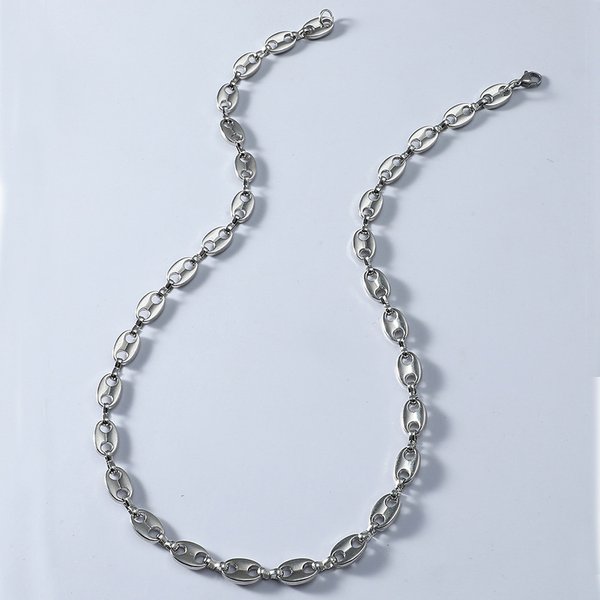 Coffee Bean Chain Bracelet Set Men Women Pig Nose Necklace Hip Hop Personality Charm Jewelry Factory Wholesale-image