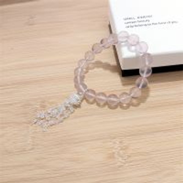 Rose Quartz Tassel Bracelet-image