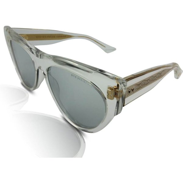 Dita BrainDancer Women's Sunglasses DTS525-58-03-Z Clear/Grey with Silver Flash