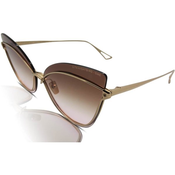 Dita Nightbird-One Women's Sunglasses DTS515-01 White Gold/Brown-Pink Gradient