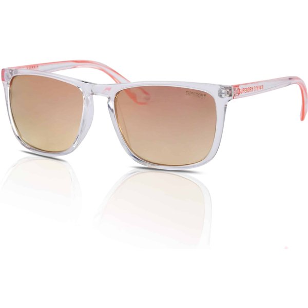Superdry Shockwave Sunglasses 150 Crystal Coral/Orange Mirror