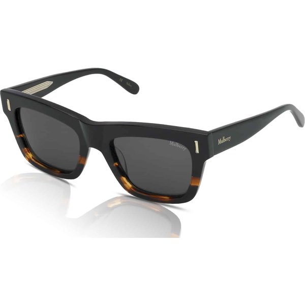 Mulberry Harper SML097 Women's Sunglasses 0GEQ Black Gradient/Striped Brown/Smoke Gradient