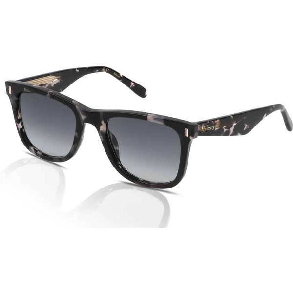 Mulberry Rory SML171 Sunglasses 096N Shiny Grey Havana/Smoke Gradient