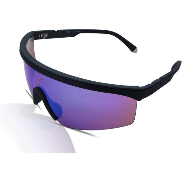 Police Lewis Hamilton Lewis 07 SPLA28 Men's Sunglasses 6C9B Rubberised Night Blue/Red with Blue Mirror