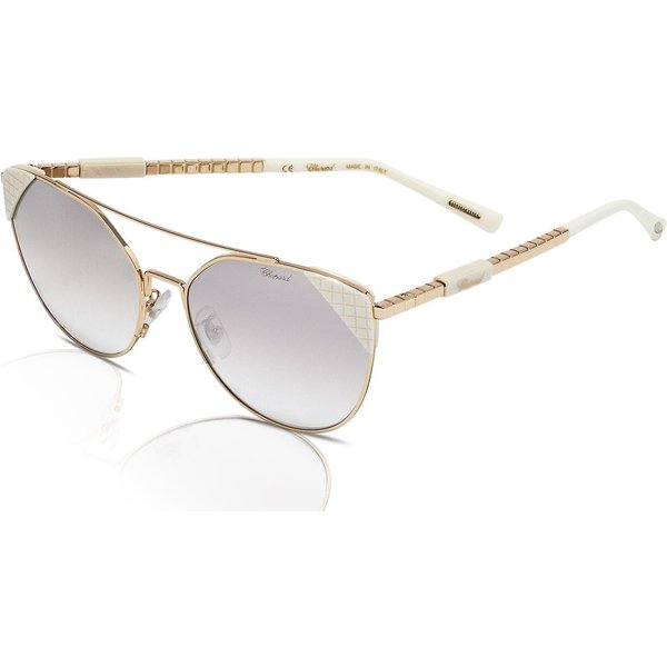 Chopard SCHC40 Women's Sunglasses 300X Shiny Rose Gold/Violet Gradient with Silver Mirror
