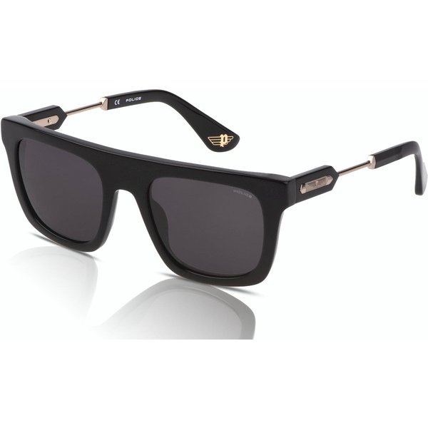 Police Prince 2 SPLF71 Men's Sunglasses 700Y Shiny Black/Smoke