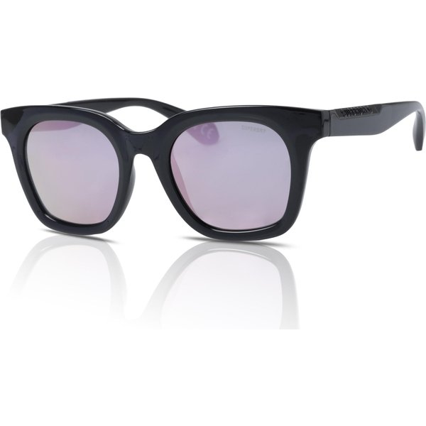 Superdry SDS-5008 Women's Sunglasses 104 Gloss Black/Pink Mirror