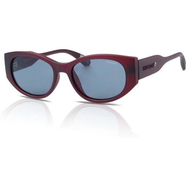 Superdry SDS-5007 Women's Sunglasses 163 Red Crystal/Solid Blue Smoke