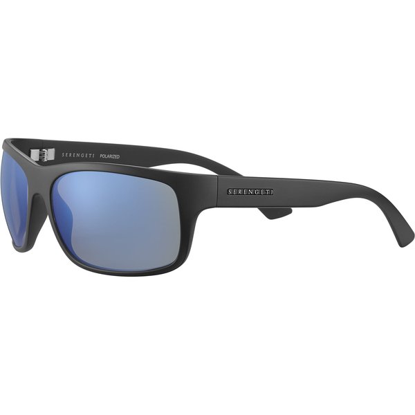Serengeti Pistoia 8298 Sunglasses Black Matte/Mineral Polarised 555nm Blue