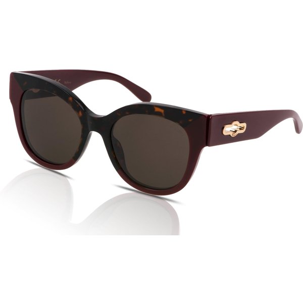 Mulberry Mila SML172 Women's Sunglasses 01EY Shiny Bordeaux/Dark Havana/Brown