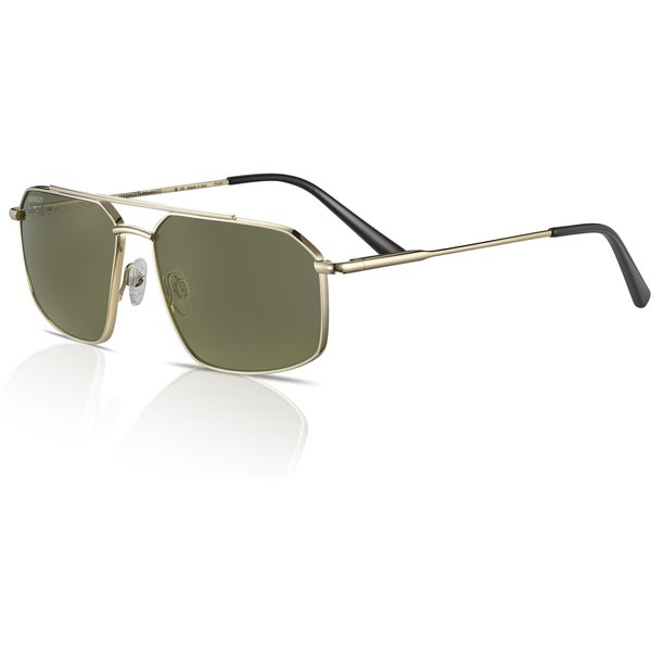 Serengeti Wayne SS546005 Men's Sunglasses Shiny Light Gold/Green Mineral Non Polarised 555nm