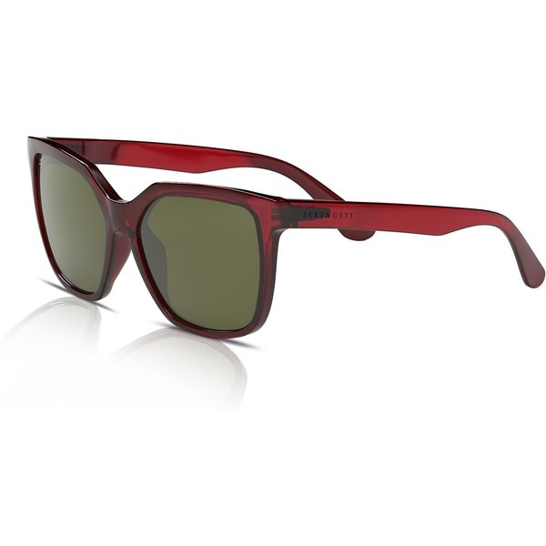 Serengeti Wakota SS536003 Women's Sunglasses Shiny Crystal Burgundy/Green Saturn Polarised 555nm