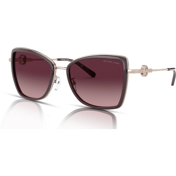 Michael Kors MK1067B Corsica Women's Sunglasses 11088H Rose Gold/Cordovan Burgundy Gradient