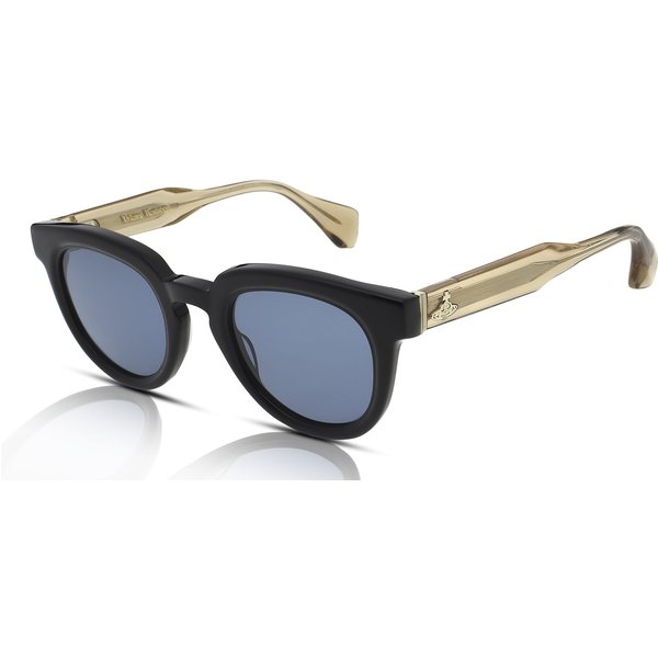 Vivienne Westwood Miller VW5059 Sunglasses 001 Gloss Black/Blue