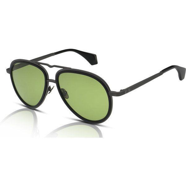 Vivienne Westwood Cale VW7025 Sunglasses 900 Matte Dark Gunmetal/Green