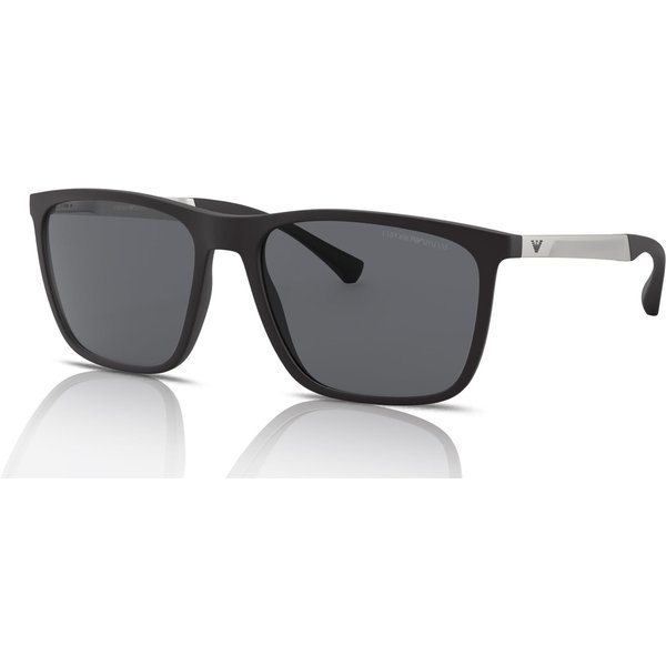 Emporio Armani EA4150 Men's Sunglasses 506387 Rubber Black/Grey