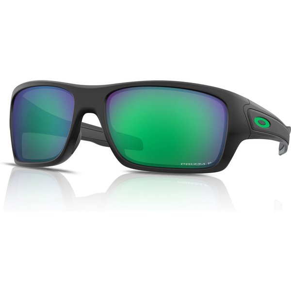 Oakley Turbine OO9263 Men's Sunglasses 926345 Matte Black/Prizm Jade Polarised
