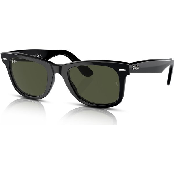 Ray-Ban Wayfarer RB2140 Sunglasses 901 Black/G-15 Green 50mm