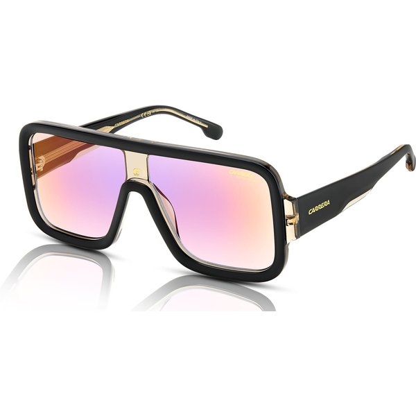 Carrera FlagLab 14 Sunglasses 7C5/TE Black Crystal/Multilayer Violet