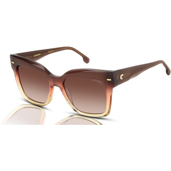 Carrera 3037/S Women's Sunglasses 0MY/HA Brown Shaded Beige/Brown Gradient