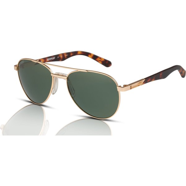 Caterpillar CTS-8025 Men's Sunglasses 001P Matte Gold/Vintage Green