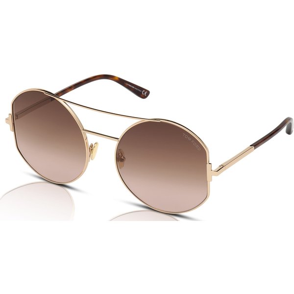 Tom Ford Dolly FT0782 Women's Sunglasses 28F Gold/Brown