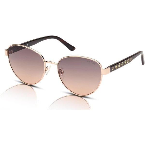 Guess GU00101 Women's Sunglasses 32F Shiny Pale Gold/Brown Gradient