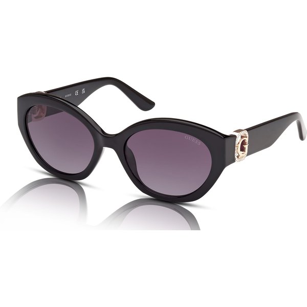 Guess GU00104 Women's Sunglasses 01B Shiny Black/Smoke Gradient