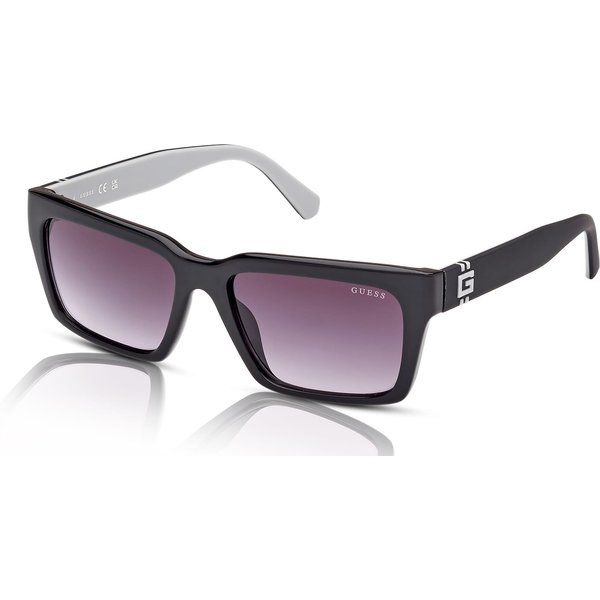 Guess GU00121 Men's Sunglasses 01B Shiny Black/Smoke Gradient