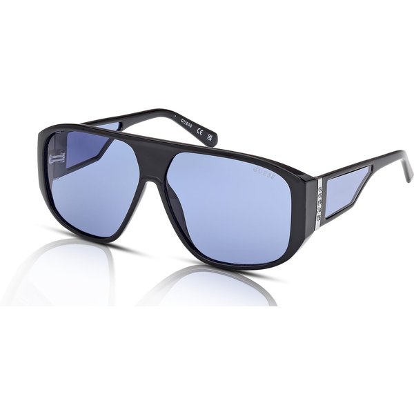 Guess GU00135 Sunglasses 01V Shiny Black/Blue