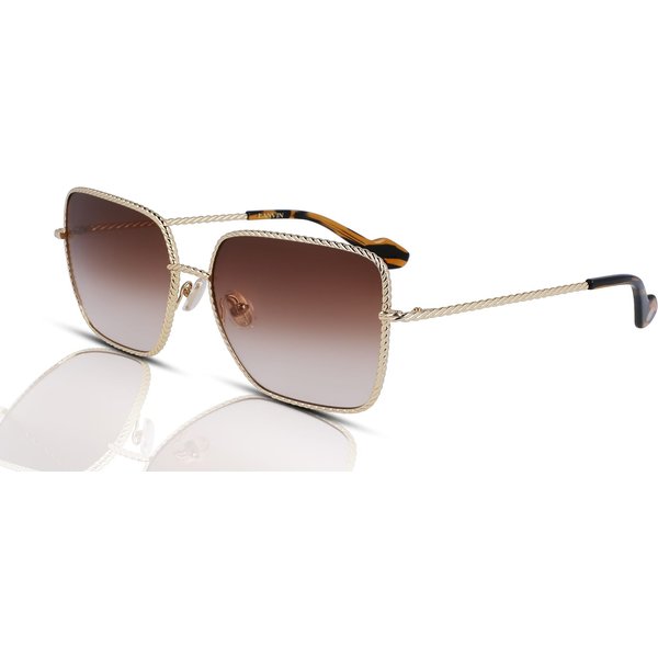 Lanvin LNV125S Women's Sunglasses 740 Gold/Brown Gradient
