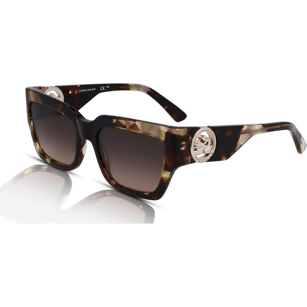 Longchamp LO735S Women's Sunglasses 205 Green Havana/Brown Gradient
