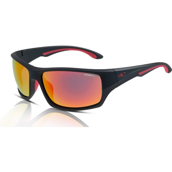 O'Neill ONS-9020 2.0 Men's Sunglasses 104P Matte Black-Red/Red Mirror