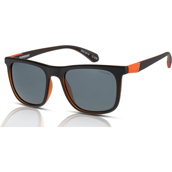 Superdry SDS-5016 Men's Sunglasses 127P Black-Orange/Smoke
