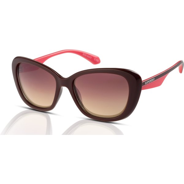 Superdry SDS-5022 Women's Sunglasses 162 Burgundy Coral/Purple Fade to Gold Mirror