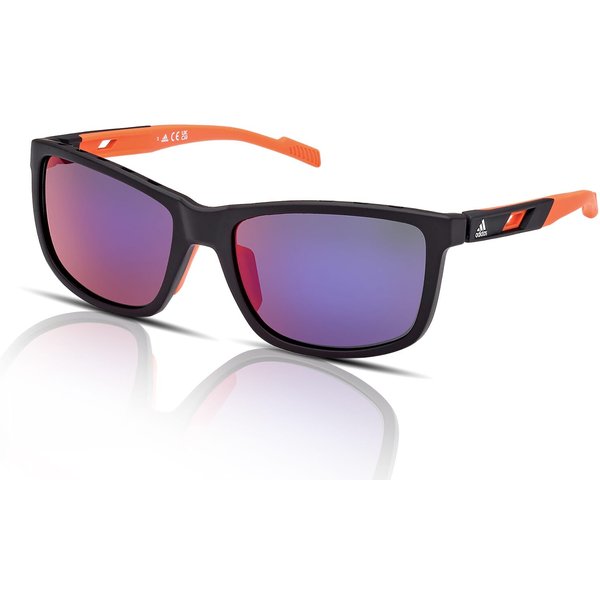 Adidas Sport ACTV Classic SP0047 Men's Sunglasses 02Z Matte Black/Gradient or Mirror Violet