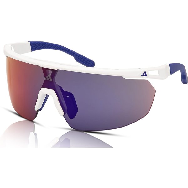 Adidas Sport SP0094 Shield Sunglasses 21Z Matte White/Violet Gradient